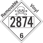 Poison Toxic Class 6.1 UN2874 Removable Vinyl DOT Placard