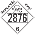 Poison Toxic Class 6.1 UN2876 Removable Vinyl DOT Placard