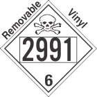 Poison Toxic Class 6.1 UN2991 Removable Vinyl DOT Placard