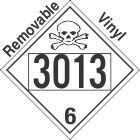 Poison Toxic Class 6.1 UN3013 Removable Vinyl DOT Placard