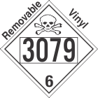 Poison Toxic Class 6.1 UN3079 Removable Vinyl DOT Placard