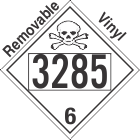 Poison Toxic Class 6.1 UN3285 Removable Vinyl DOT Placard