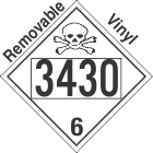 Poison Toxic Class 6.1 UN3430 Removable Vinyl DOT Placard