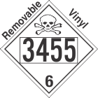 Poison Toxic Class 6.1 UN3455 Removable Vinyl DOT Placard