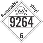 Poison Toxic Class 6.1 UN9264 Removable Vinyl DOT Placard