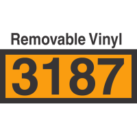 UN3187 Removable Vinyl DOT Orange Panel