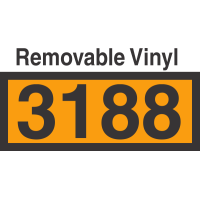 UN3188 Removable Vinyl DOT Orange Panel