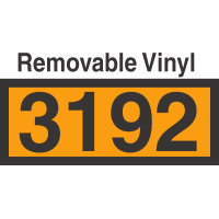 UN3192 Removable Vinyl DOT Orange Panel