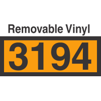 UN3194 Removable Vinyl DOT Orange Panel