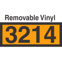 UN3214 Removable Vinyl DOT Orange Panel