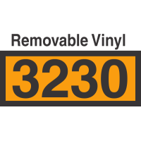 UN3230 Removable Vinyl DOT Orange Panel