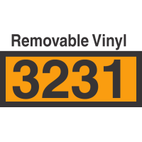 UN3231 Removable Vinyl DOT Orange Panel