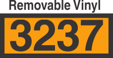 UN3237 Removable Vinyl DOT Orange Panel