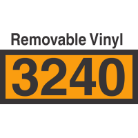 UN3240 Removable Vinyl DOT Orange Panel