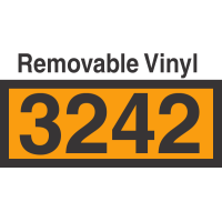 UN3242 Removable Vinyl DOT Orange Panel