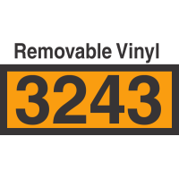 UN3243 Removable Vinyl DOT Orange Panel