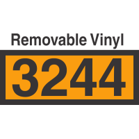 UN3244 Removable Vinyl DOT Orange Panel