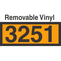 UN3251 Removable Vinyl DOT Orange Panel