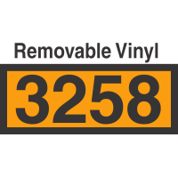 UN3258 Removable Vinyl DOT Orange Panel