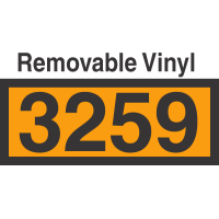 UN3259 Removable Vinyl DOT Orange Panel