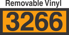 UN3266 Removable Vinyl DOT Orange Panel