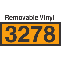 UN3278 Removable Vinyl DOT Orange Panel