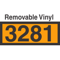 UN3281 Removable Vinyl DOT Orange Panel