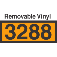 UN3288 Removable Vinyl DOT Orange Panel