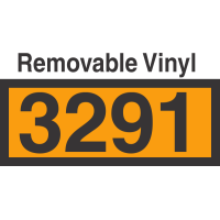 UN3291 Removable Vinyl DOT Orange Panel