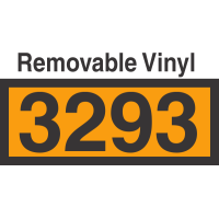 UN3293 Removable Vinyl DOT Orange Panel