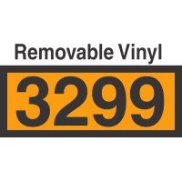 UN3299 Removable Vinyl DOT Orange Panel