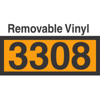 UN3308 Removable Vinyl DOT Orange Panel