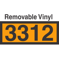 UN3312 Removable Vinyl DOT Orange Panel