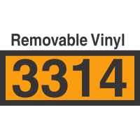 UN3314 Removable Vinyl DOT Orange Panel