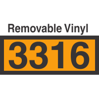 UN3316 Removable Vinyl DOT Orange Panel