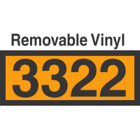 UN3322 Removable Vinyl DOT Orange Panel