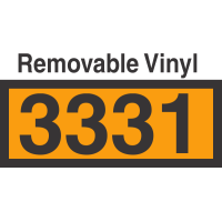 UN3331 Removable Vinyl DOT Orange Panel