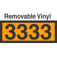 UN3333 Removable Vinyl DOT Orange Panel