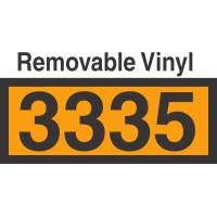 UN3335 Removable Vinyl DOT Orange Panel