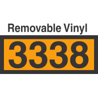 UN3338 Removable Vinyl DOT Orange Panel