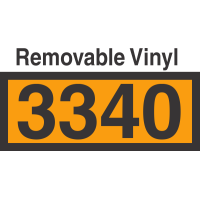 UN3340 Removable Vinyl DOT Orange Panel