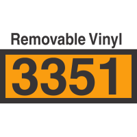 UN3351 Removable Vinyl DOT Orange Panel