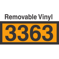 UN3363 Removable Vinyl DOT Orange Panel