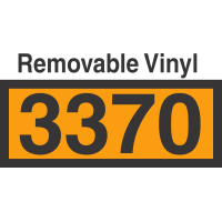 UN3370 Removable Vinyl DOT Orange Panel