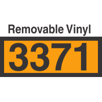 UN3371 Removable Vinyl DOT Orange Panel