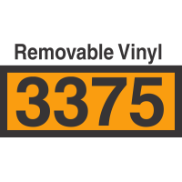 UN3375 Removable Vinyl DOT Orange Panel