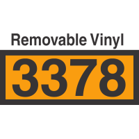 UN3378 Removable Vinyl DOT Orange Panel