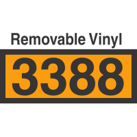 UN3388 Removable Vinyl DOT Orange Panel