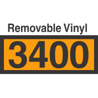 UN3400 Removable Vinyl DOT Orange Panel