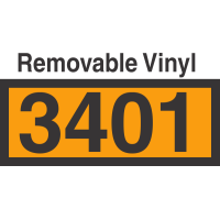 UN3401 Removable Vinyl DOT Orange Panel